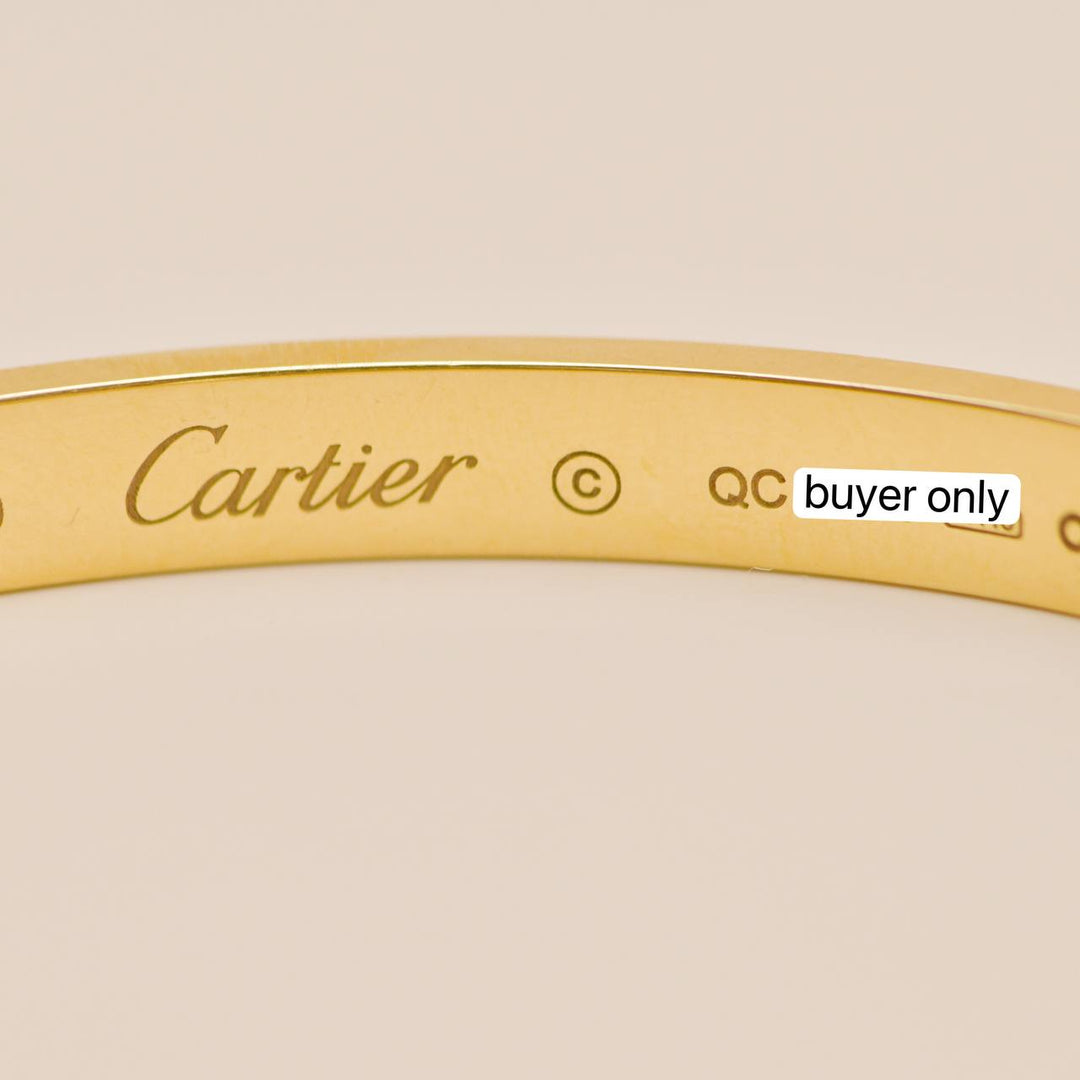 Preloved Authentic Cartier Love Classic Model Bracelet 18K Yellow Gold Size 19