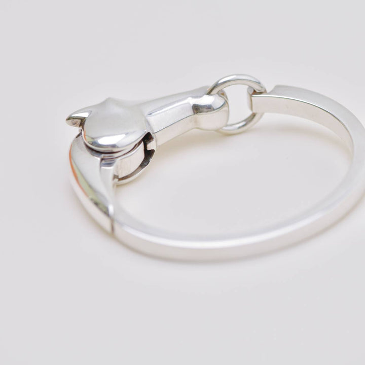 Second Hand Authentic Hermès Galop Horse Head Silver Small Model Bracelet