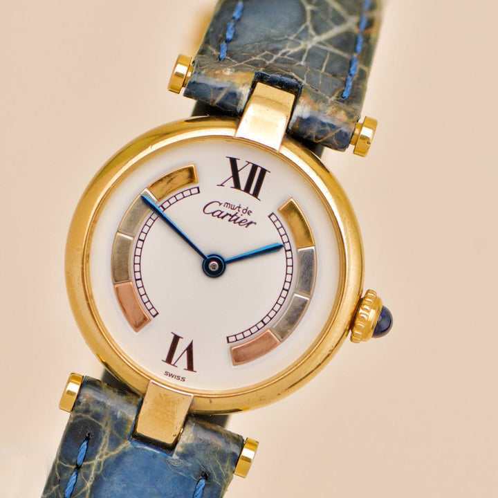 Second Hand Cartier Must de Cartier Tri-Colour Vermeil Watch, Small Model (W1006554)