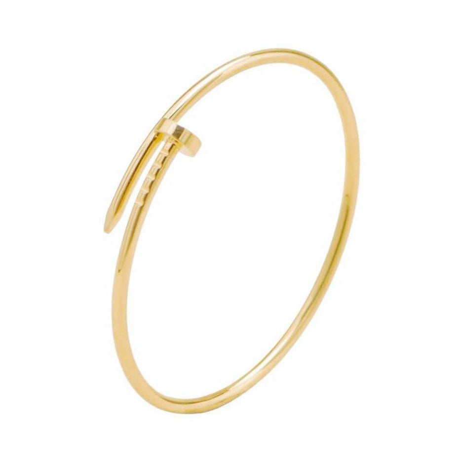 Full Set Authentic Preowned Cartier Juste un Clou small model bracelet 18K yellow gold size 18