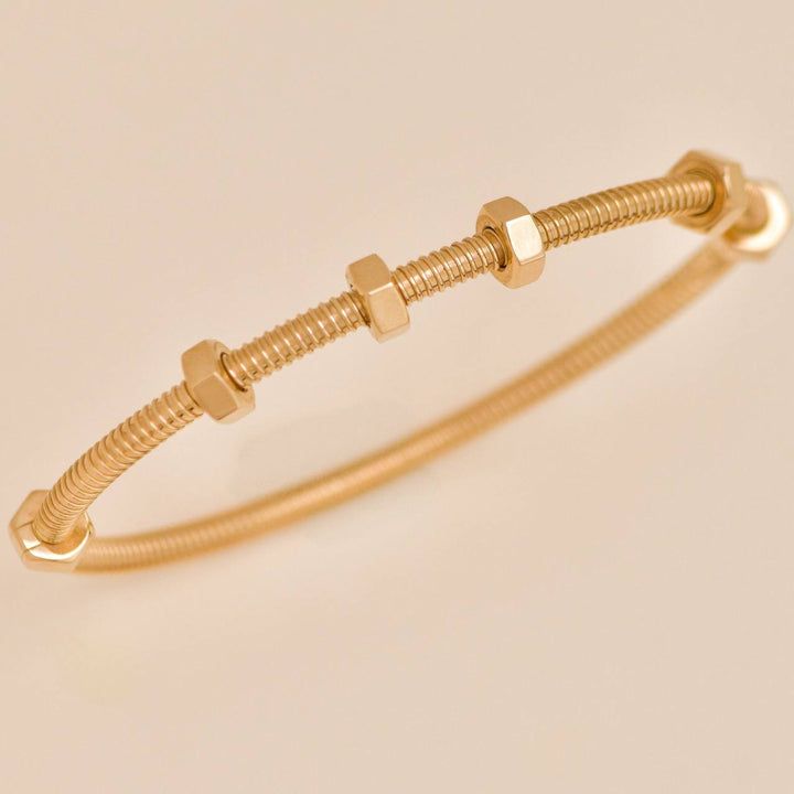 Preloved Authentic Cartier Ecrou de Cartier Bracelet 18K Rose Gold Size 18