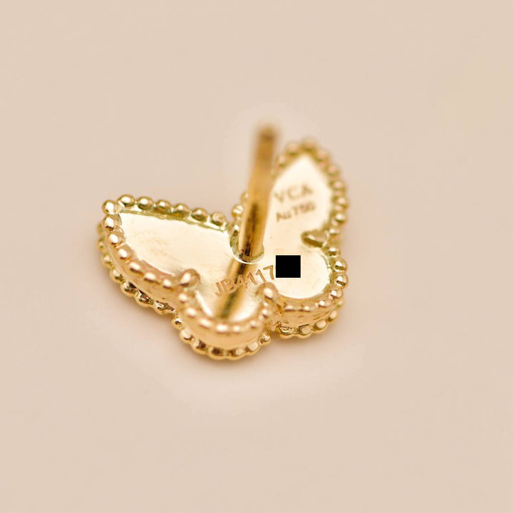 Preloved Authentic Van Cleef Sweet Alhambra Butterfly Mother of Pearl Earstuds