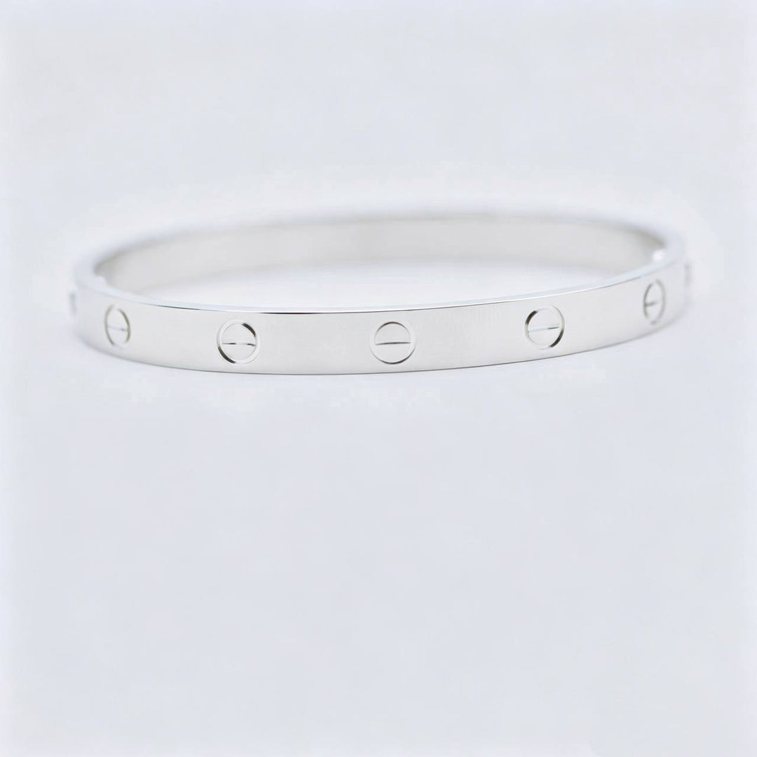 Authentic Cartier Love Bracelet Classic Model 18K White Gold Size 19