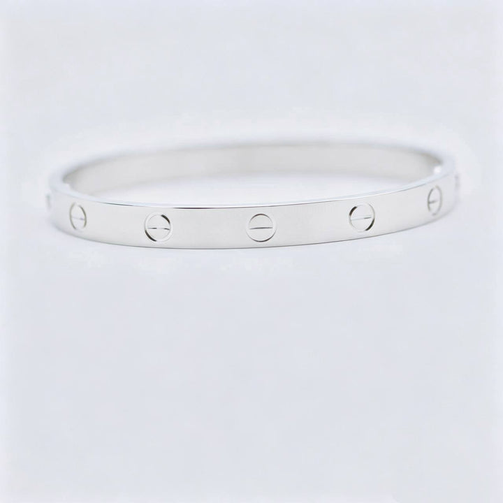 Authentic Cartier Love Bracelet Classic Model 18K White Gold Size 19