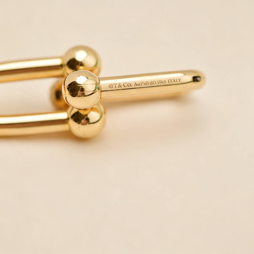 Tiffany & Co. HardWear Large Link Pavé Diamond 18K Rose Gold Earrings
