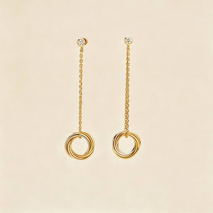 Preloved Cartier Trinity Diamond Earrings 
