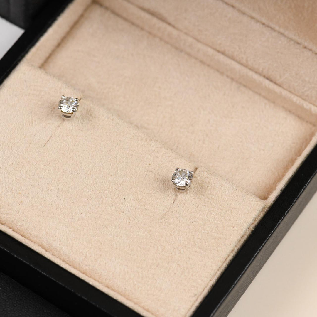 Bvlgari Diamond Stud Earrings – GIA Certified E/VS2 / 0.89ct Total