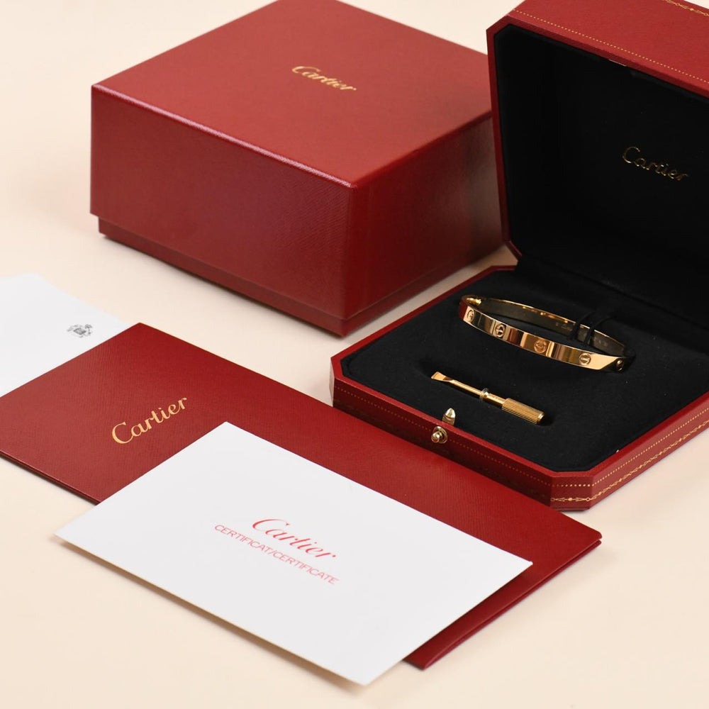 Preowned Authentic Cartier Love Classic Model Bracelet Size 20 