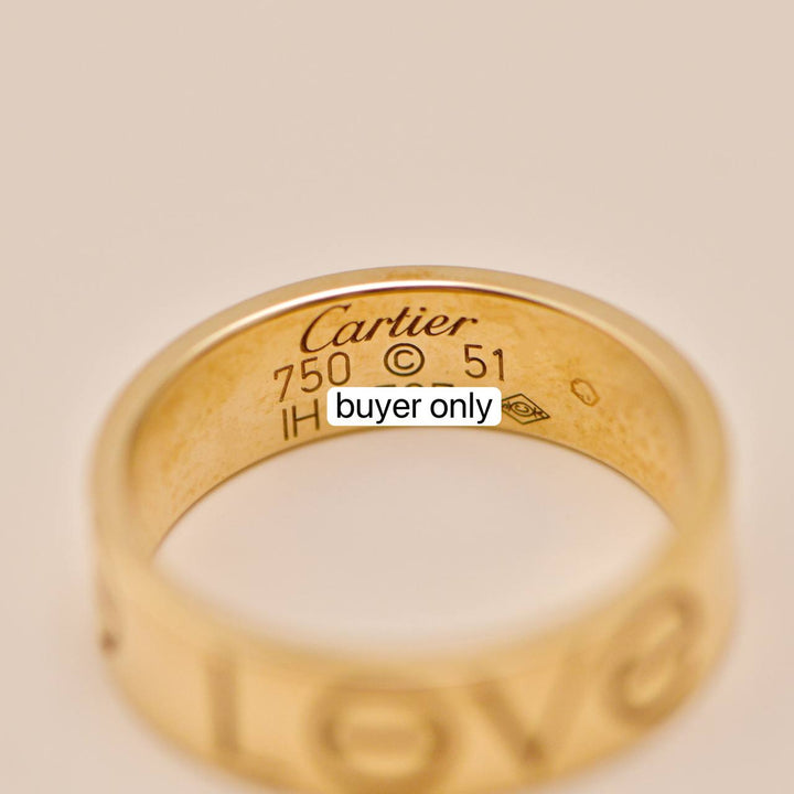 Preloved Cartier Love Ring 18K Yellow Gold Size 51