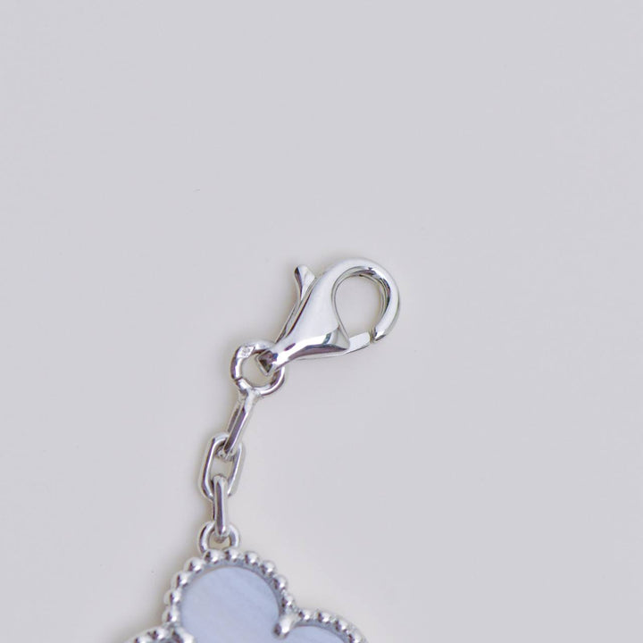 Preloved Authentic VCA Vintage Alhambra Chalcedony 5 Motif Bracelet