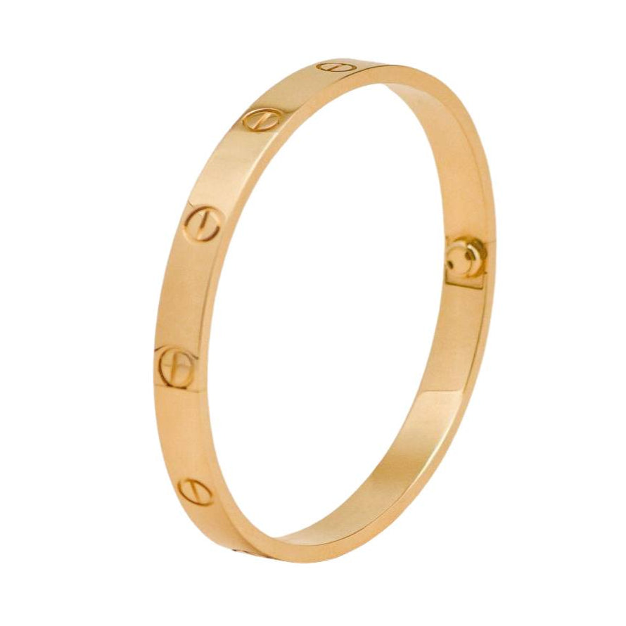 Cartier Love Bracelet Classic Model 18K Yellow Gold Size 17