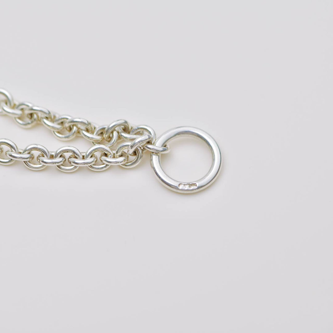 Authentic Second Hand Hermès Galop Horse Motif Silver Necklace Large Model