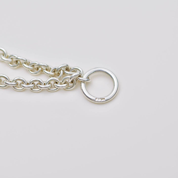 Authentic Second Hand Hermès Galop Horse Motif Silver Necklace Large Model