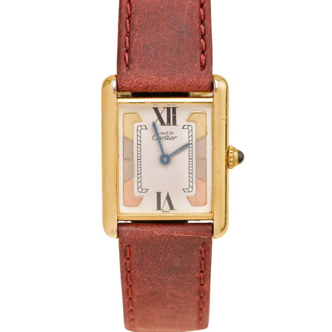 Authentic Preowned Cartier Tank Must Vermeil Watch Large Model, reference W1006254