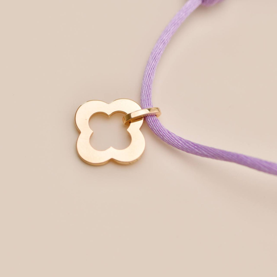 Preowned Authentic VCA Byzantine Alhambra 18K Rose Gold Cord Bracelet