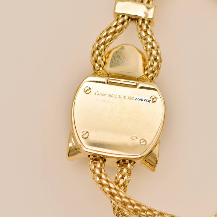 Authentic Preowned Cartier Panthère Bracelet with Lacquer and Tsavorite Garnets 18K Yellow Gold