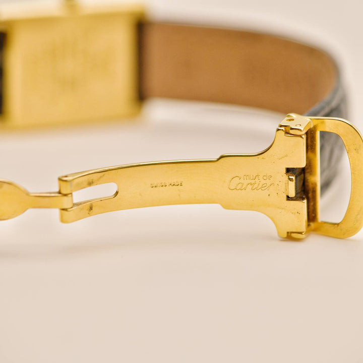 Authentic Cartier Must de Cartier Tank Vermeil Quartz Wristwatch