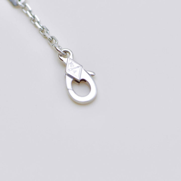 Preloved Authentic Full set VCA Frivole Pavé Diamonds 18K White Gold Pendant Small Model