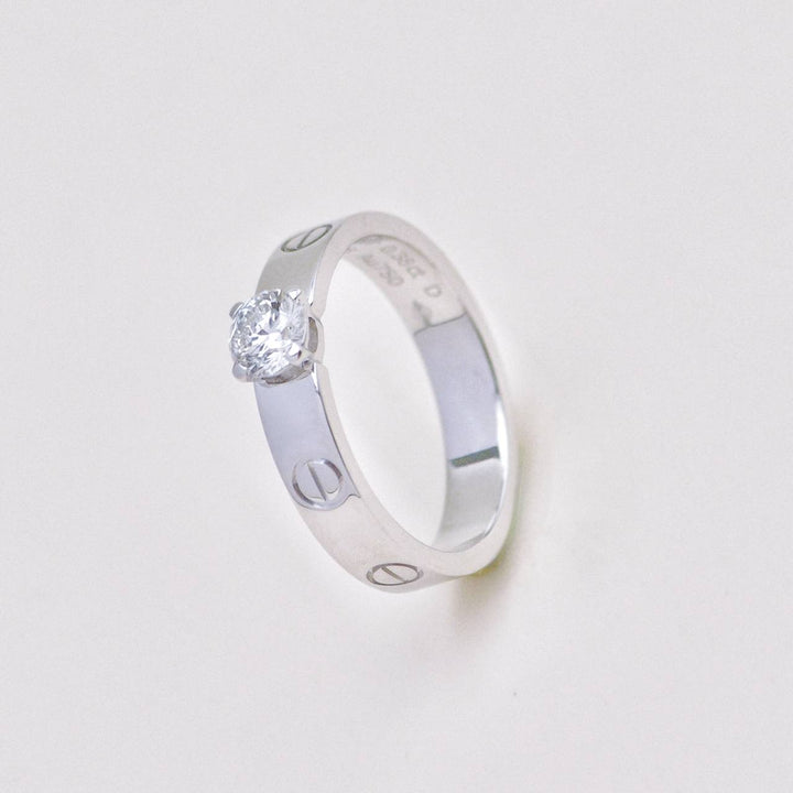 Preloved Authentic Cartier Love Anniversary Diamond Ring 18K White Gold 