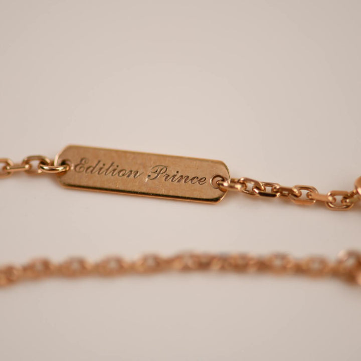 Preowned Van Cleef Alhambra Prince Edition Carnelian 18k Rose Gold Pendant Necklace