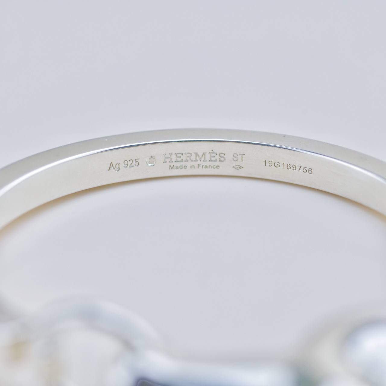 Hermès Galop Sterling Silver Bracelet Small Model Size ST