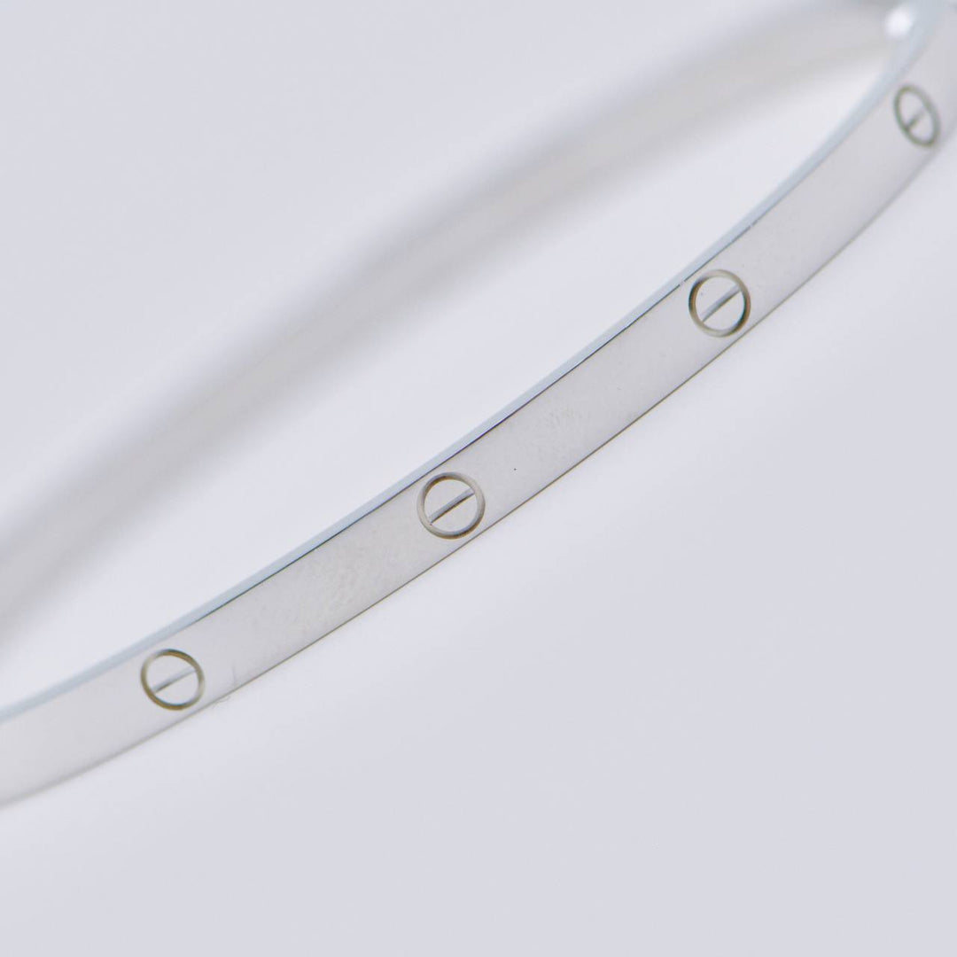 Cartier Love Bracelet Small Model 18K White Gold Size 17