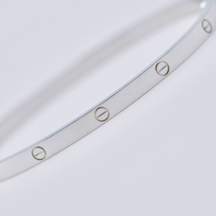 Cartier Love Bracelet Small Model 18K White Gold Size 17