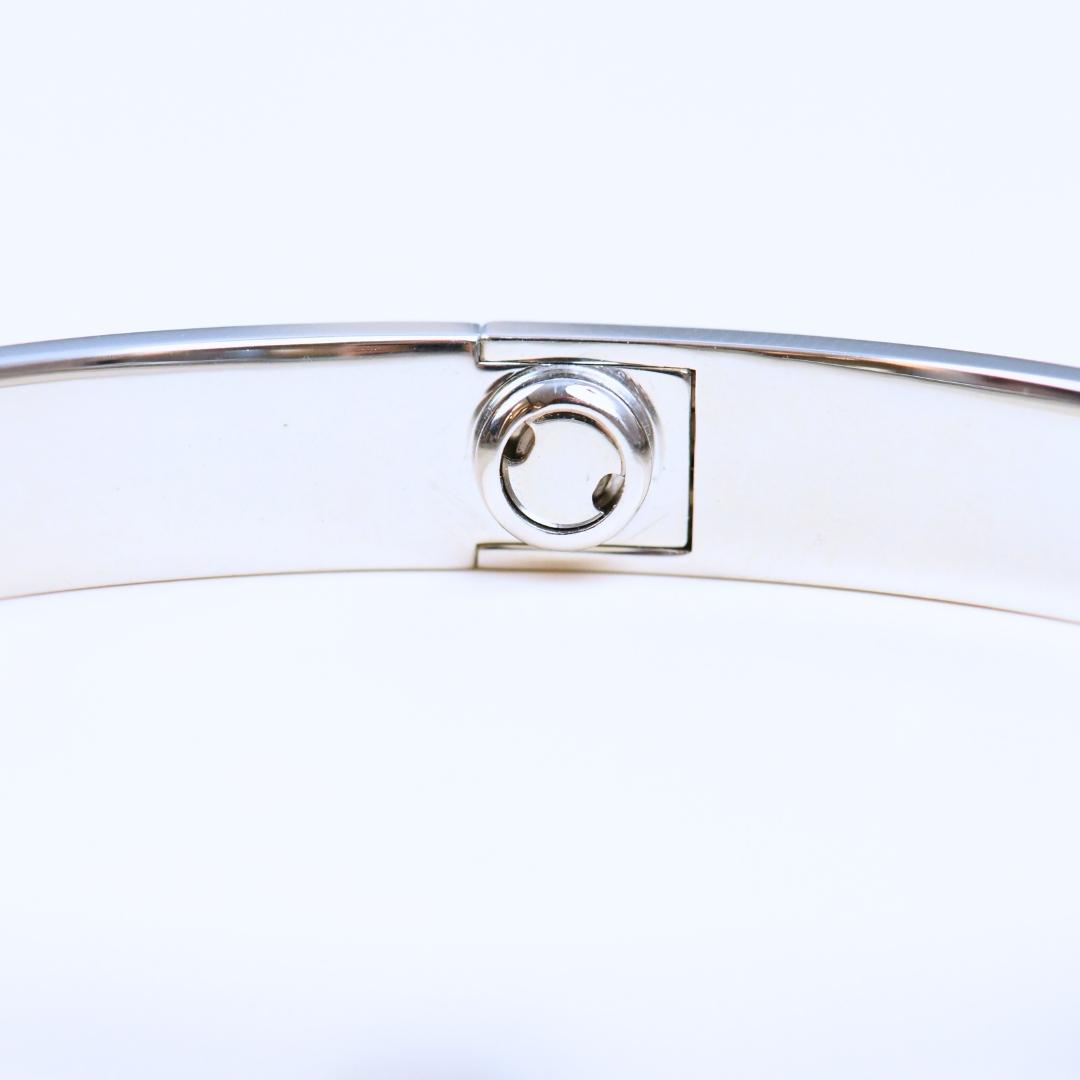 Preowned Authentic Cartier Love Bracelet Classic Model 18K White Gold Size 18