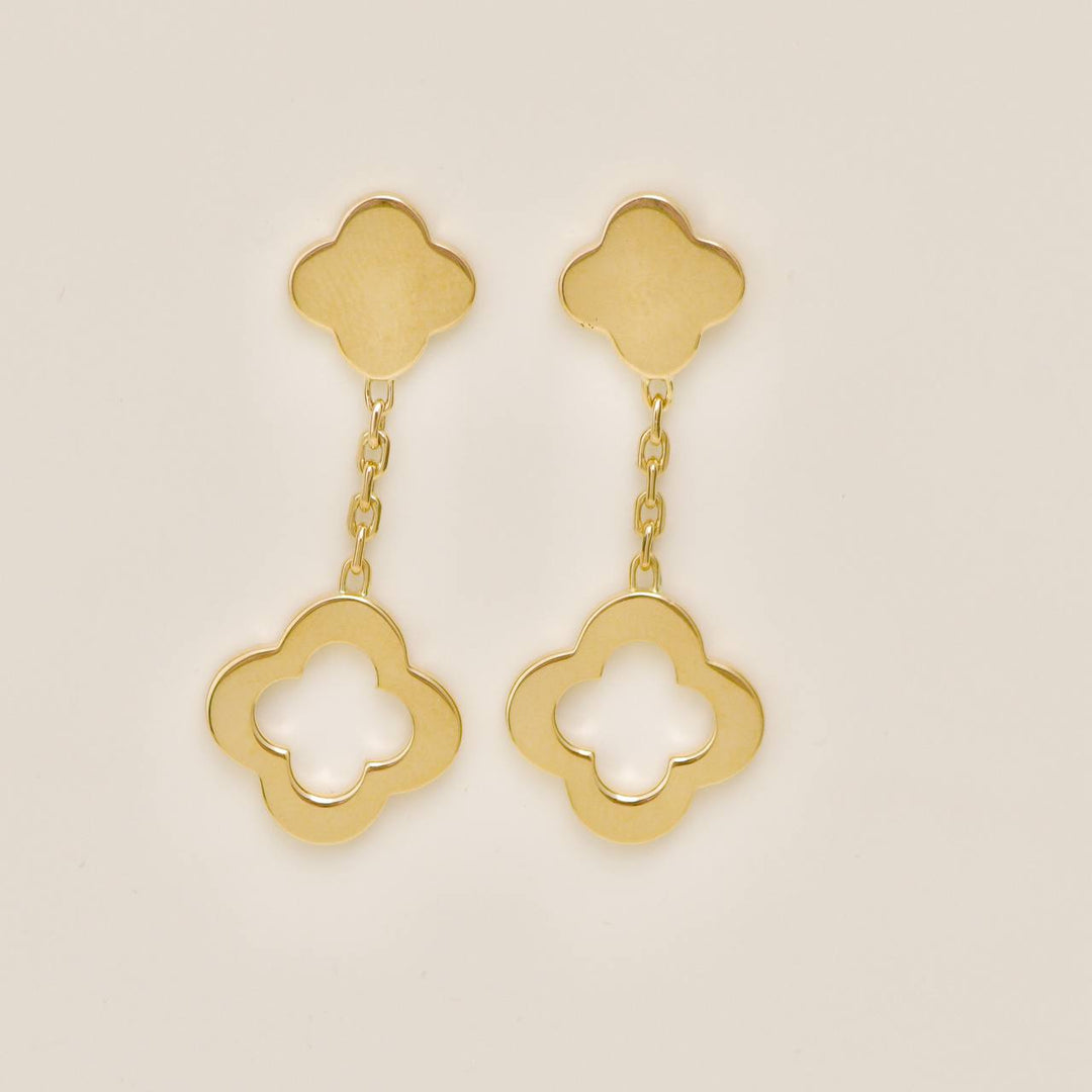 Van Cleef & Arpels Byzantine Alhambra Earrings 18K Yellow Gold