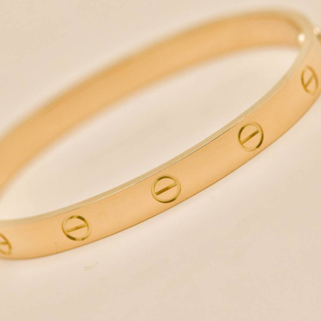 Cartier Love Bracelet Classic Model 18K Yellow Gold Size 17