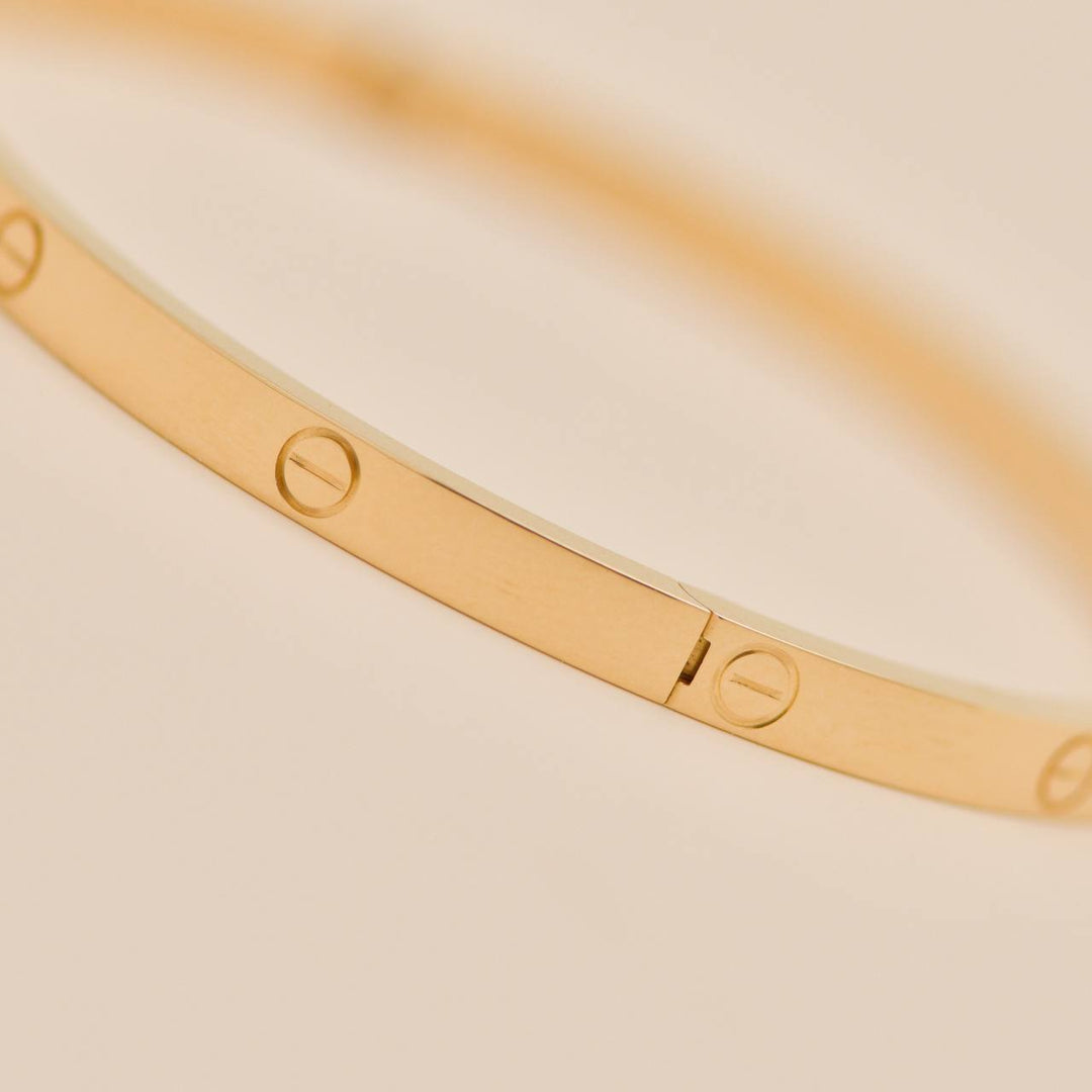 Preloved Authentic Cartier Love Classic Model Bracelet 18K Yellow Gold Size 16