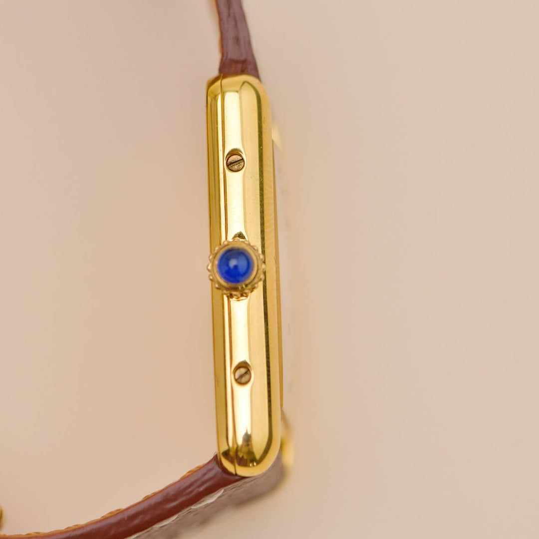 Second Hand Authentic Cartier Tank Must Opalan Vermeil Watch Large Model reference W1005654