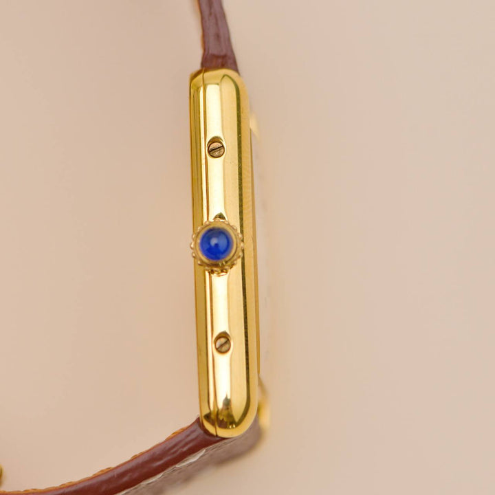 Second Hand Authentic Cartier Tank Must Opalan Vermeil Watch Large Model reference W1005654