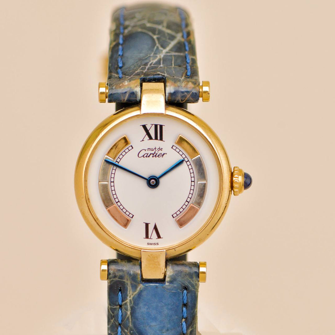 Preloved Cartier Must de Cartier Tri-Colour Vermeil Watch, Small Model (W1006554)