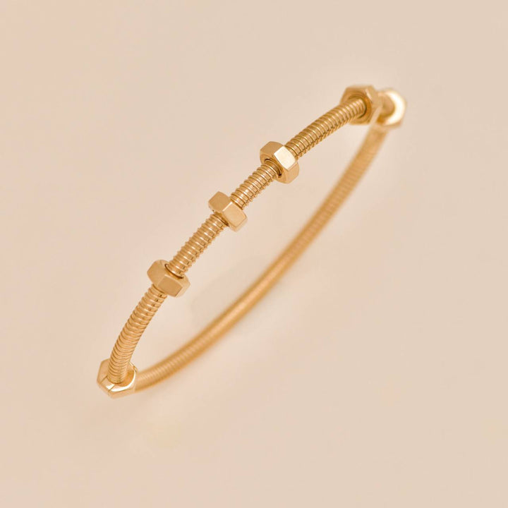 Second Hand Authentic Cartier Ecrou de Cartier Bracelet 18K Rose Gold Size 18
