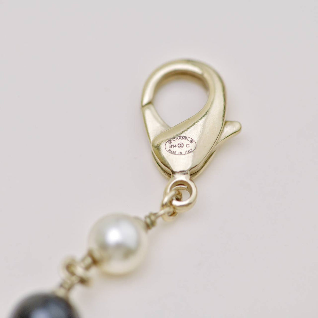 Preloved Chanel CC Limited Edition Enamel Mademoiselle Faux Pearl Long Necklace