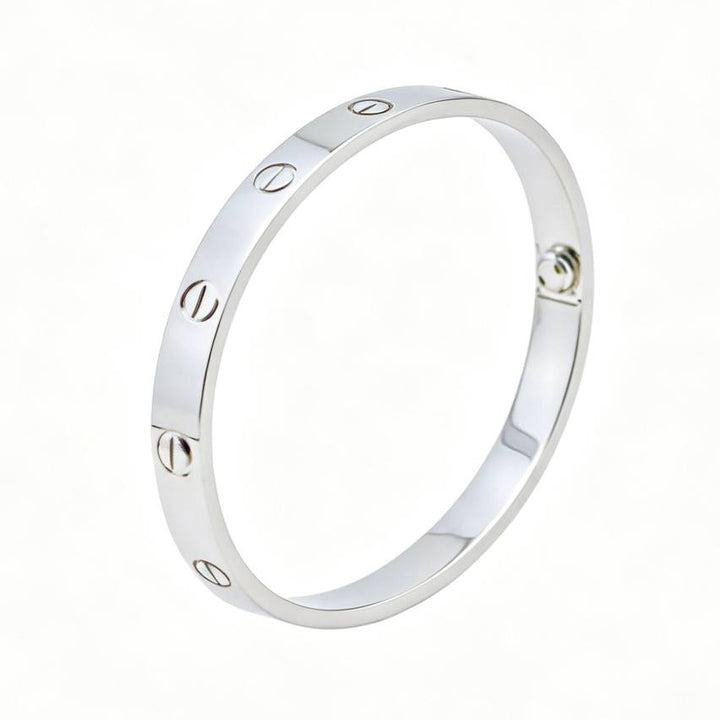 Preloved Authentic Cartier Love Bracelet Classic Model 18K White Gold Size 19
