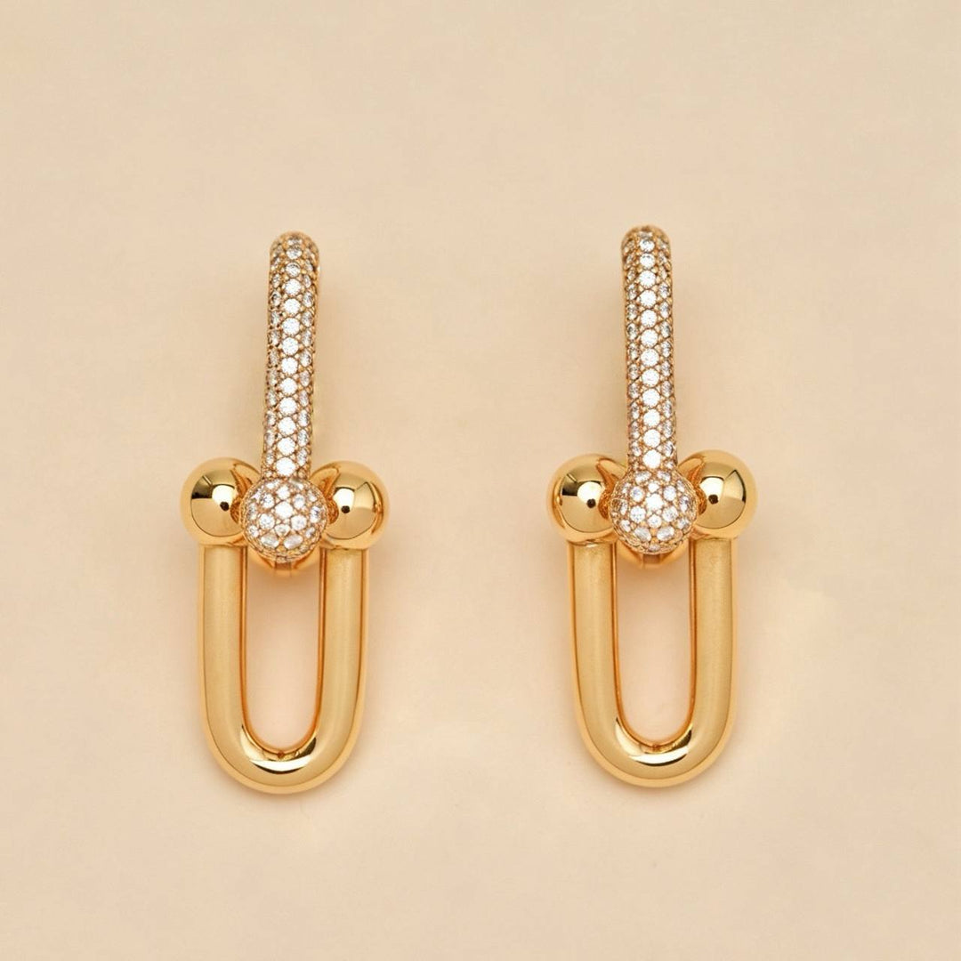 Tiffany & Co. HardWear Large Link Pavé Diamond 18K Rose Gold Earrings