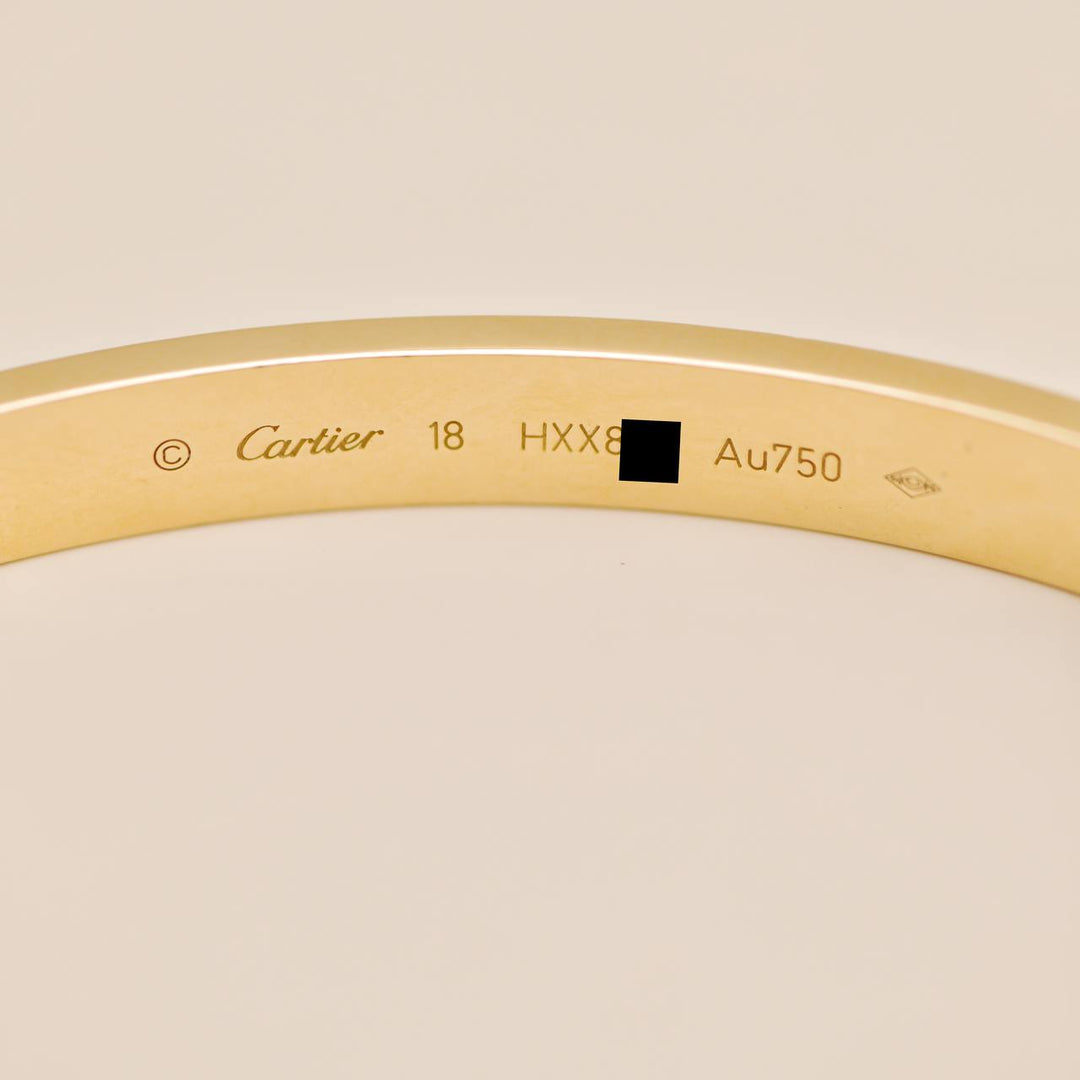 Cartier Love Bracelet Classic Model 18K Yellow Gold Size 18