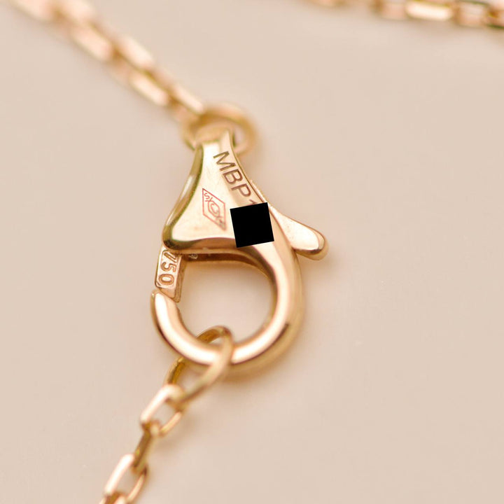 Preloved Cartier Trinity Pendant Necklace 18K Tri-color Gold with Pavé Pink Sapphires