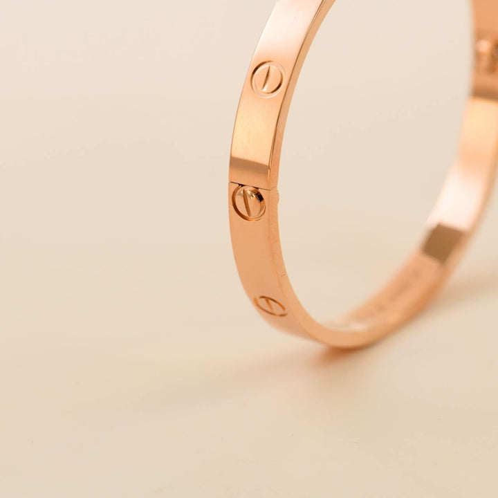Cartier Love Bracelet Classic Model 18K Rose Gold Size 18