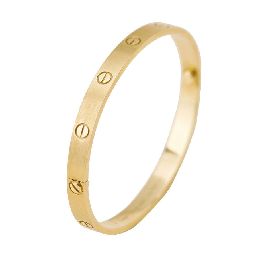 Preloved Cartier Love 18K Yellow Gold Bracelet Size 19