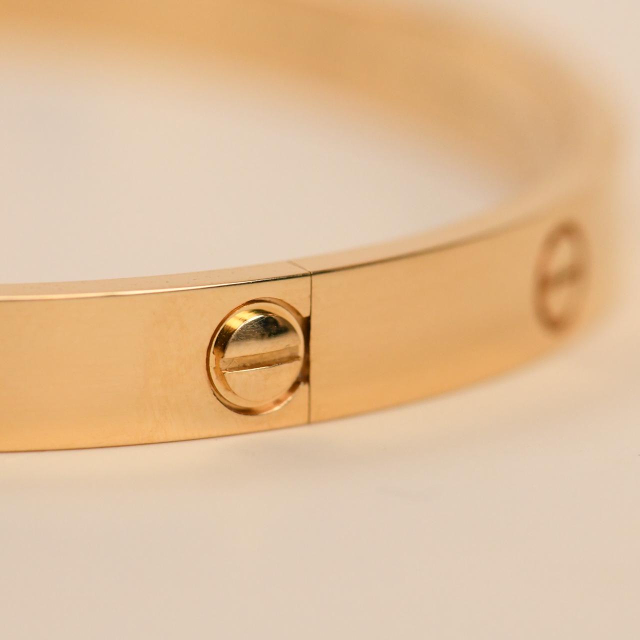 Cartier Love Bracelet Classic Model 18K Yellow Gold Size 20