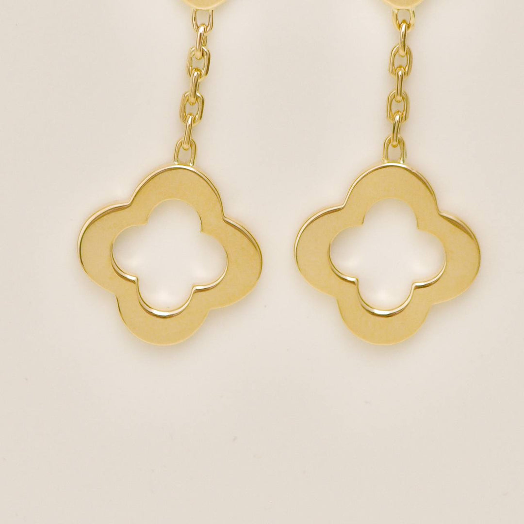 Van Cleef & Arpels Byzantine Alhambra Earrings 18K Yellow Gold