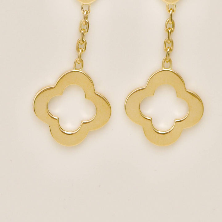 Van Cleef & Arpels Byzantine Alhambra Earrings 18K Yellow Gold
