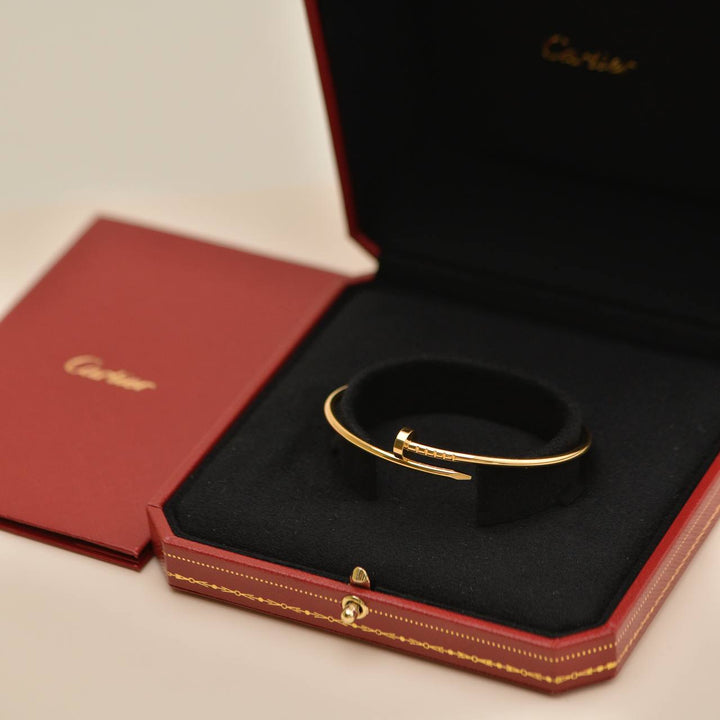 Full Set Authentic Preloved Cartier Juste un Clou small model bracelet 18K yellow gold size 18