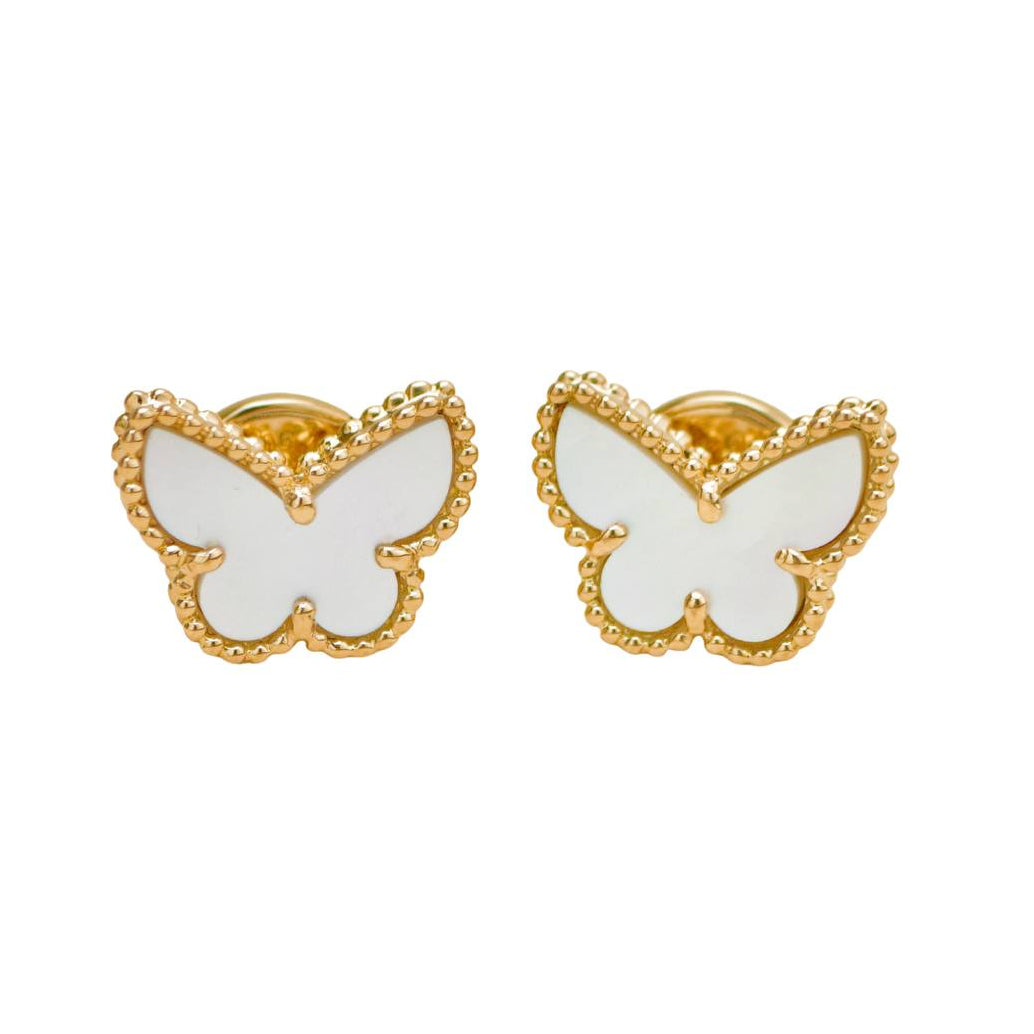 Preloved Authentic Van Cleef & Arpels Sweet Alhambra Butterfly Mother of Pearl Earstuds