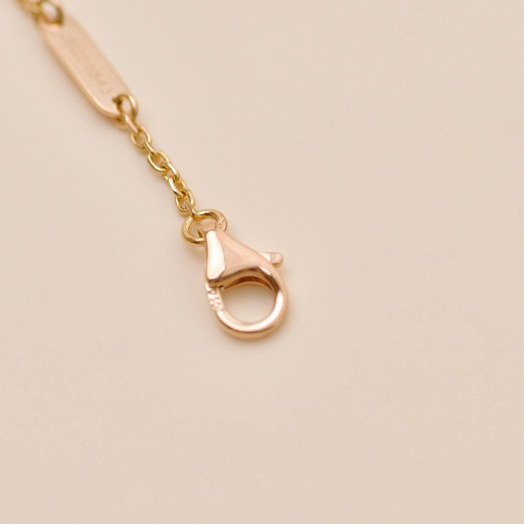 Second Hand Authentic Van Cleef 2011 Holiday Pendant Carnelian Diamond 18K Rose Gold