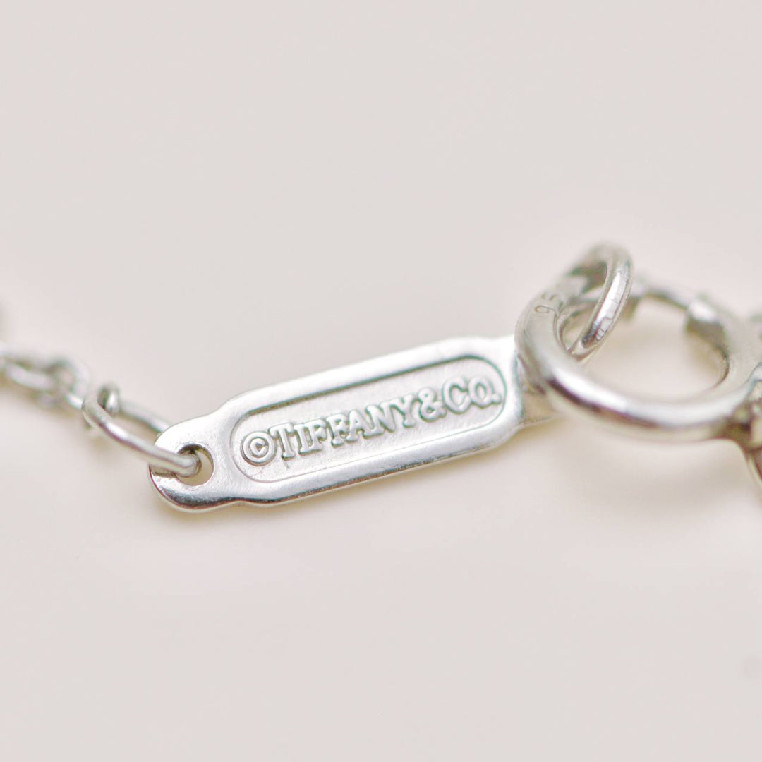 Second Hand Authentic Tiffany Platinum Diamond Sixteen Stone Circle Pendant Necklace