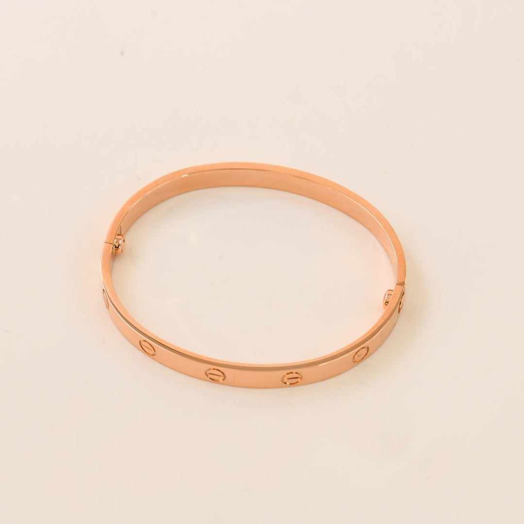 Cartier Love Bracelet Classic Model 18K Rose Gold Size 18